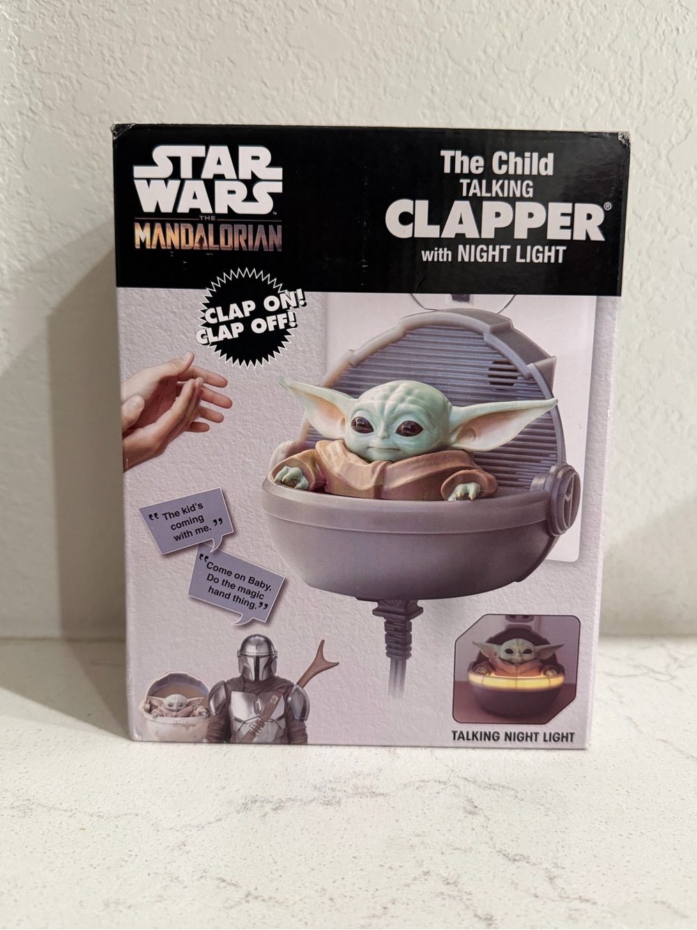 Star Wars The Mandalorian 'The Child' Talking Clapper Night Light - Green